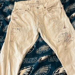 Polo by Ralph Lauren White Relaxed Jeans for Men